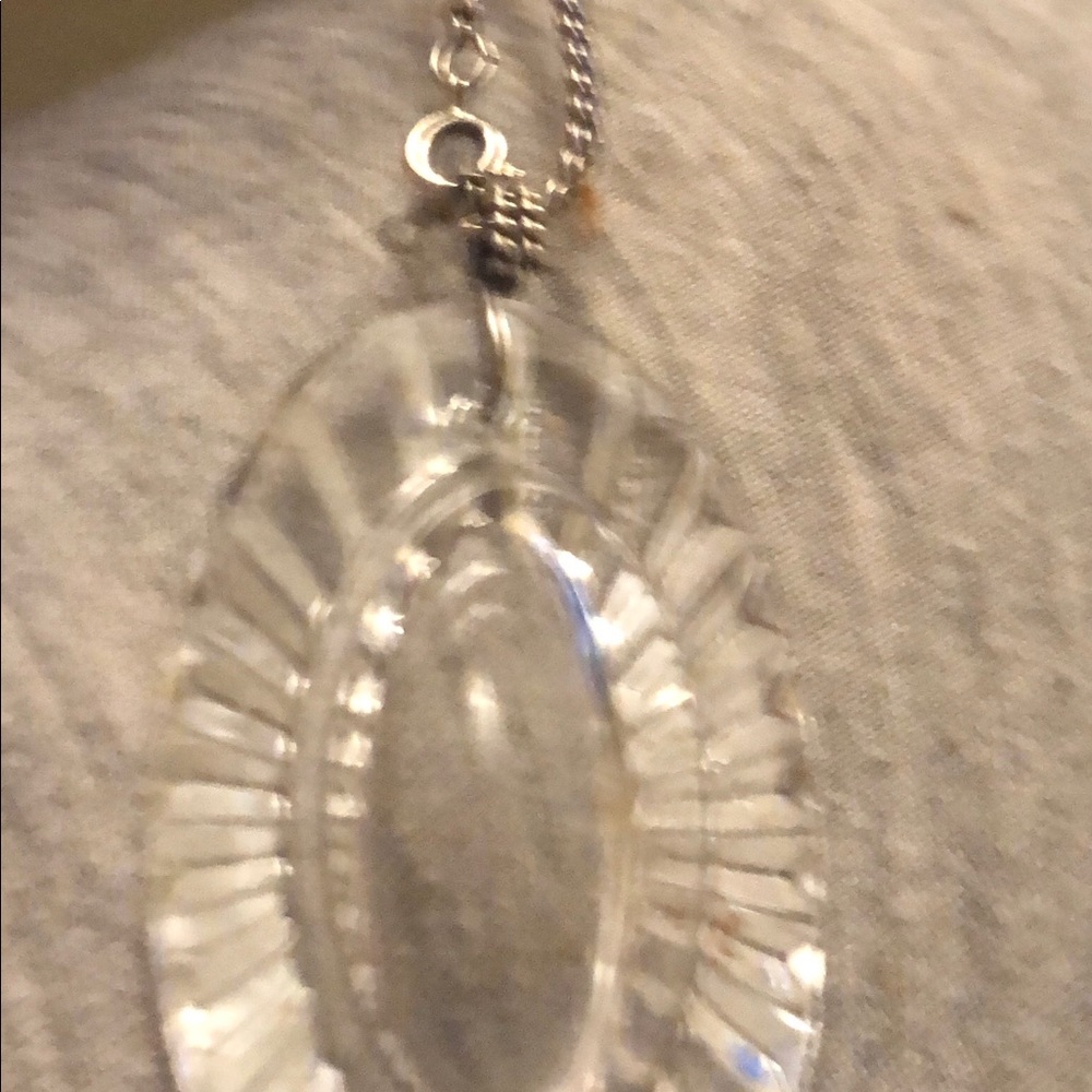 Swarovski Solid Crys Pend & Earrings Vintage - image 2